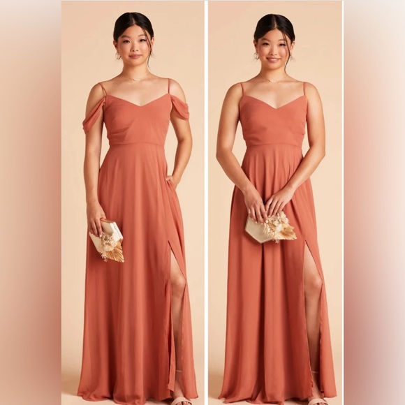 DEVIN CONVERTIBLE DRESS bridesmaid Birdy grey 
CHIFFON TERRACOTTA size medium - Picture 1 of 3